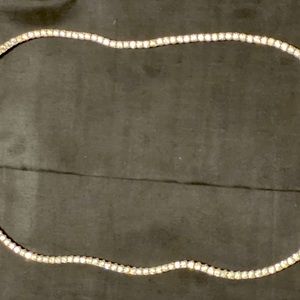 Beautiful 2 carat diamond necklace with diamonds all around the entire necklace.